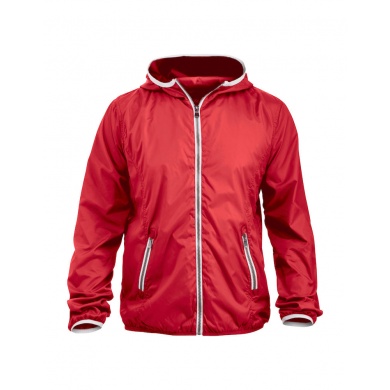 Clique Transition Jacket Hardy (modern Windbreaker with hood) red Men